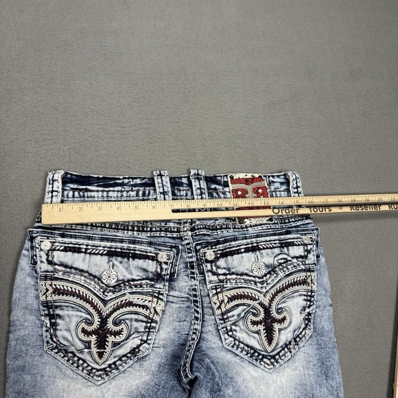 Rock Revival Dane Straight Jeans Mens 30x31 Stretch Denim Studded Rodeo Cowboy - Picture 7 of 10